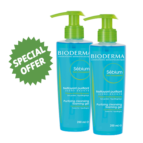 Bioderma Sebium Purifying Cleansing Foaming Gel Offer (1+1)